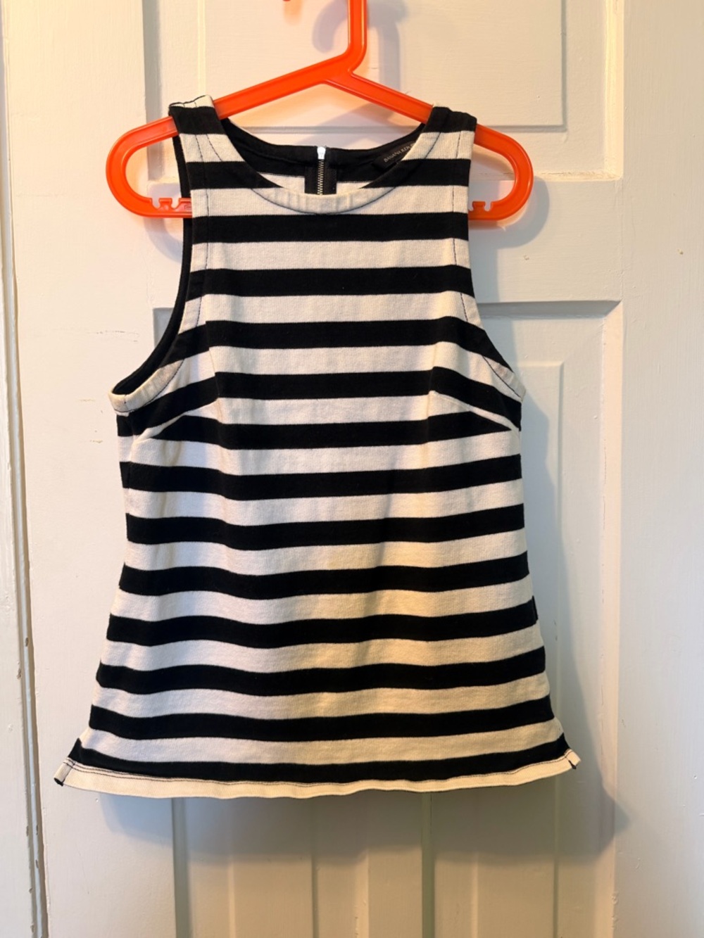 Banana Republic Black and White Striped Tank Top